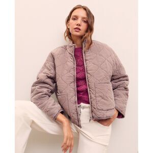 Green Coast Padded Jacket Top Long Sleeve Oversized Zip-up Slouchy XS 285022